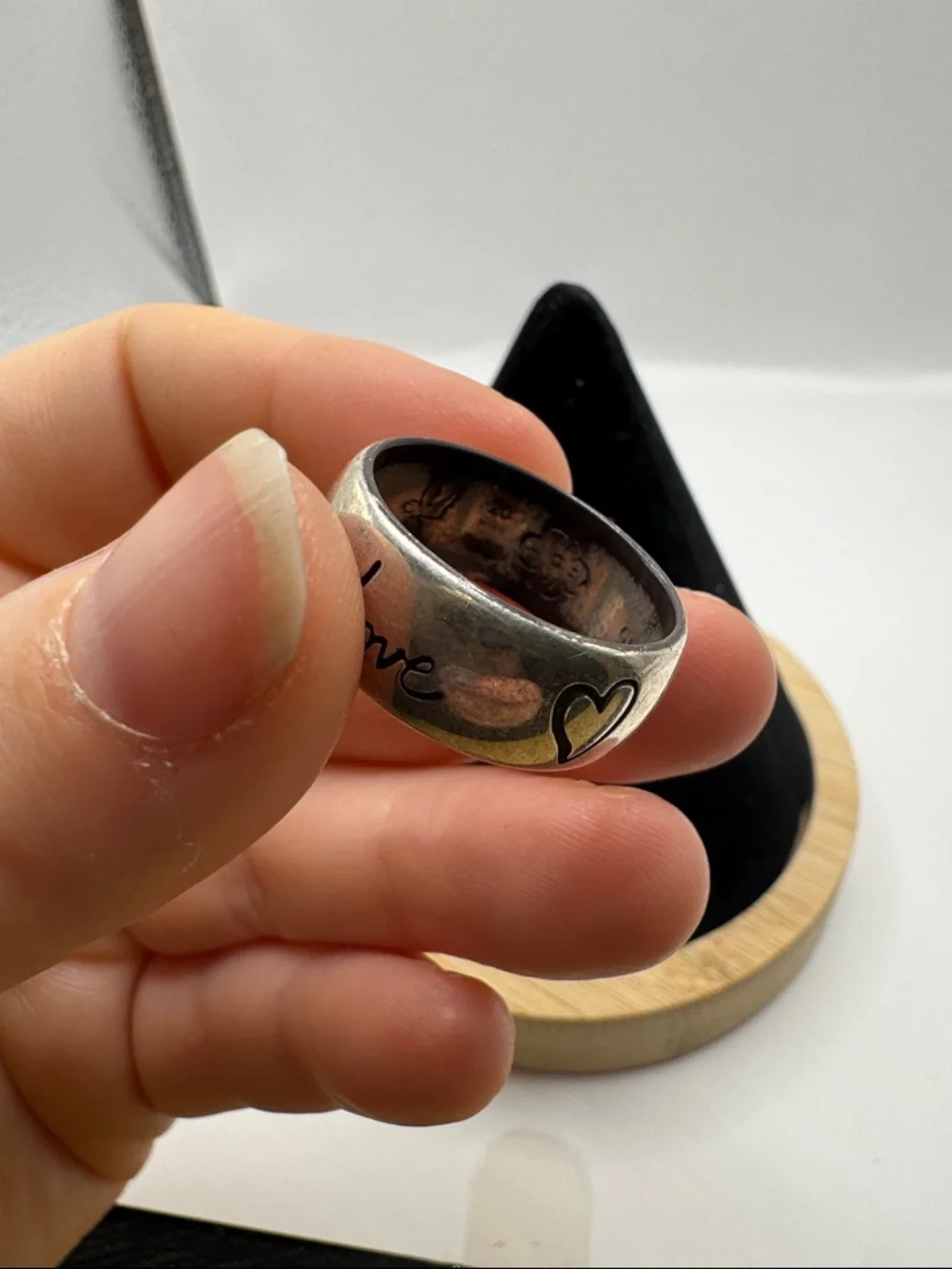 Blind for Love wide band Gucci Sterling Silver Ring